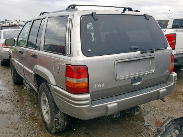 1J4GZ78Y0VC554582 - 1997 JEEP GRAND CHER SILVER photo 3