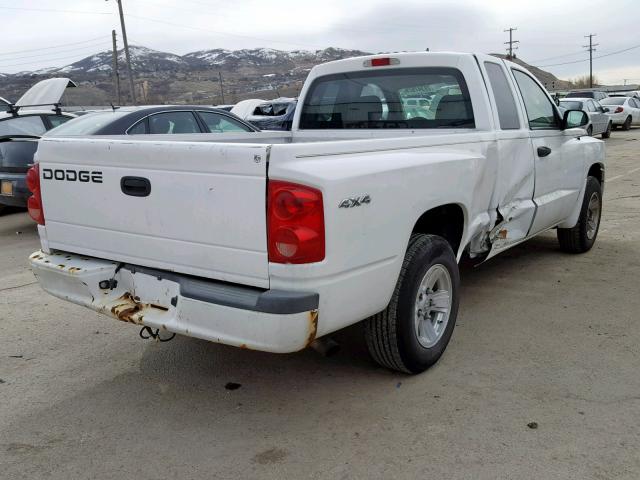 1D3HW32N48S587001 - 2008 DODGE DAKOTA SXT WHITE photo 4