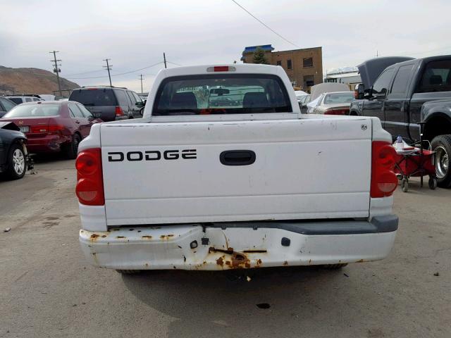 1D3HW32N48S587001 - 2008 DODGE DAKOTA SXT WHITE photo 6