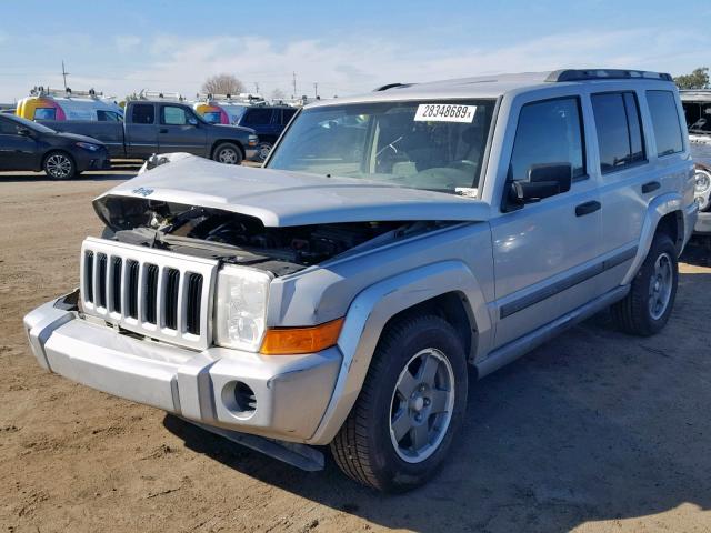 1J8HH48K66C203273 - 2006 JEEP COMMANDER ვერცხლისფერი ფოტო 2
