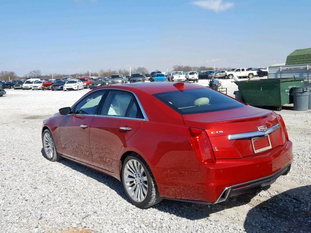 1G6AS5SS6J0119654 - 2018 CADILLAC CTS PREMIU RED photo 3