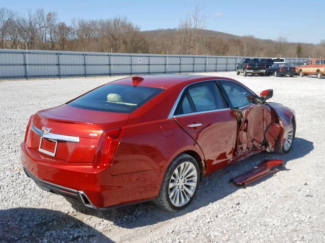 1G6AS5SS6J0119654 - 2018 CADILLAC CTS PREMIU RED photo 4