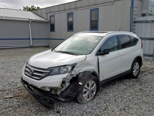 5J6RM3H78DL027279 - 2013 HONDA CR-V EXL WHITE photo 2