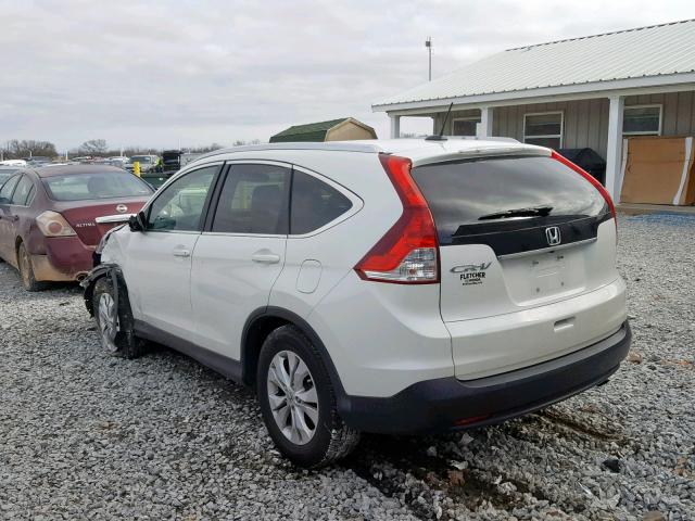 5J6RM3H78DL027279 - 2013 HONDA CR-V EXL WHITE photo 3