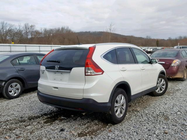 5J6RM3H78DL027279 - 2013 HONDA CR-V EXL WHITE photo 4