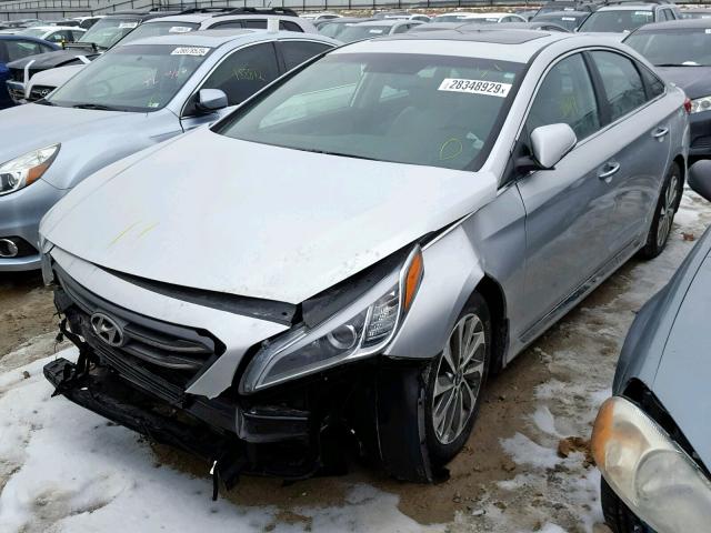 5NPE34AF2HH478460 - 2017 HYUNDAI SONATA SPO SILVER photo 2