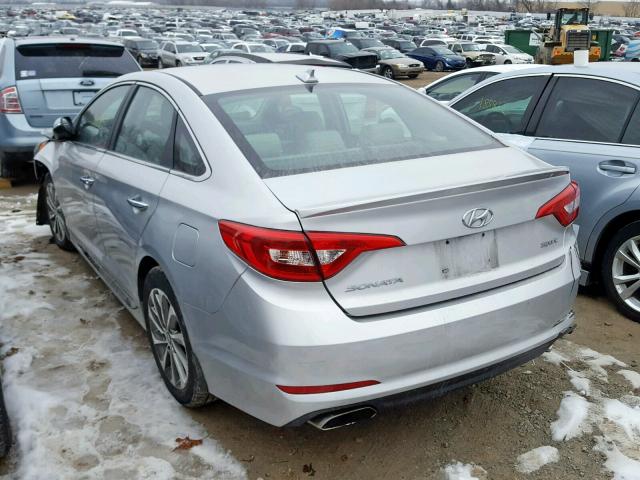 5NPE34AF2HH478460 - 2017 HYUNDAI SONATA SPO SILVER photo 3