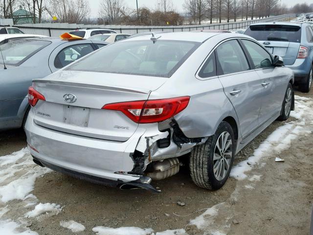 5NPE34AF2HH478460 - 2017 HYUNDAI SONATA SPO SILVER photo 4