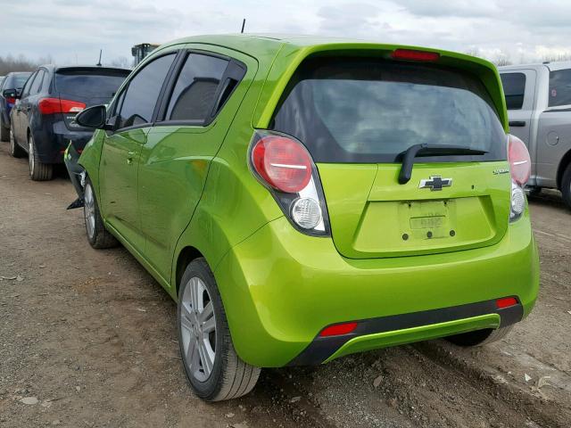 KL8CC6S91EC565259 - 2014 CHEVROLET SPARK 1LT GREEN photo 3