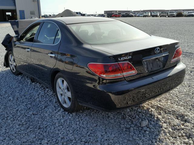 JTHBA30G155132360 - 2005 LEXUS ES 330 BLACK photo 3