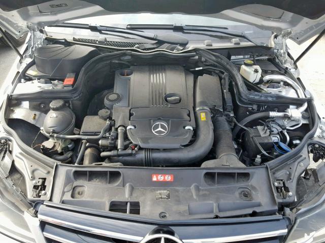 WDDGF4HB0ER303105 - 2014 MERCEDES-BENZ C250 SILVER photo 7