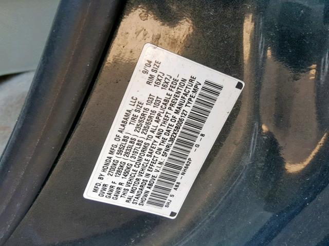 5FNRL382X5B006127 - 2005 HONDA ODYSSEY LX GRAY photo 10