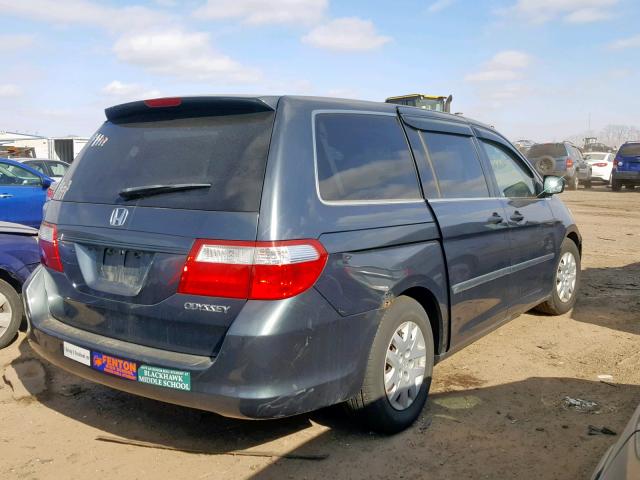 5FNRL382X5B006127 - 2005 HONDA ODYSSEY LX GRAY photo 4