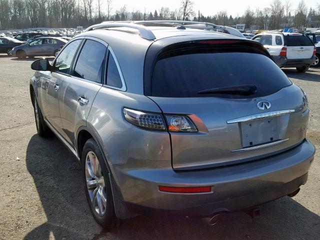 JNRBS08W88X400189 - 2008 INFINITI FX45 GRAY photo 3