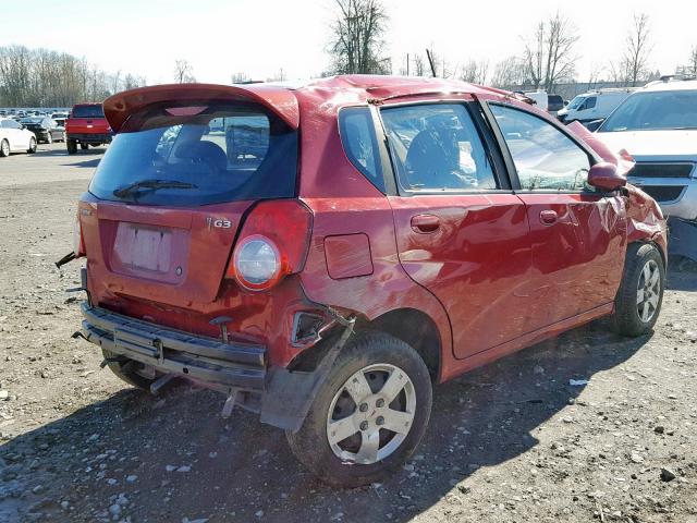 KL2TD66E99B653275 - 2009 PONTIAC G3 RED photo 4