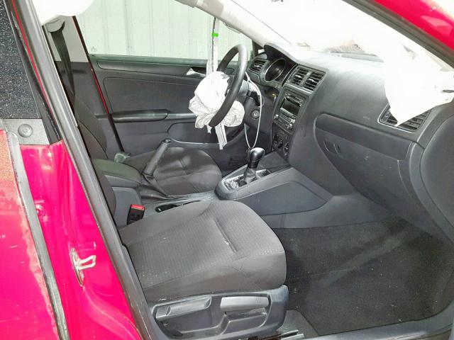 3VW2K7AJ6FM322745 - 2015 VOLKSWAGEN JETTA BASE Կարմիր լուսանկար 5