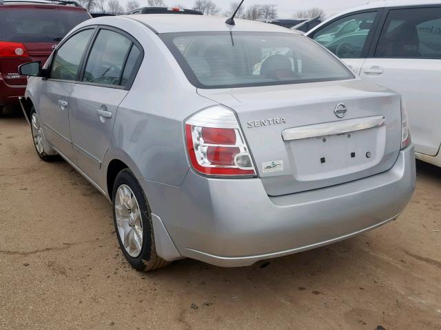 3N1AB6AP7AL653445 - 2010 NISSAN SENTRA 2.0 SILVER photo 3