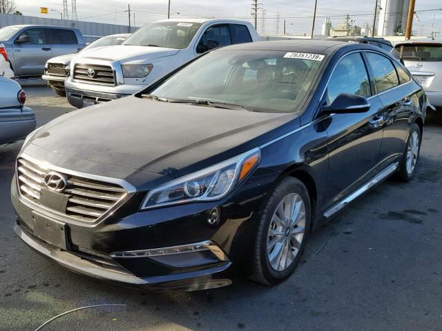 5NPE34AF2FH027901 - 2015 HYUNDAI SONATA SPO BLACK photo 2