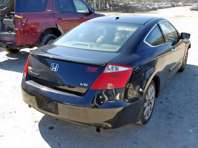 1HGCS22868A005488 - 2008 HONDA ACCORD EXL BLACK photo 4