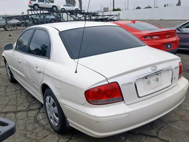 KMHWF25S62A603011 - 2002 HYUNDAI SONATA GL WHITE photo 3