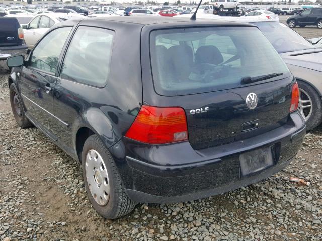 9BWBL61J944040138 - 2004 VOLKSWAGEN GOLF GL BLACK photo 3