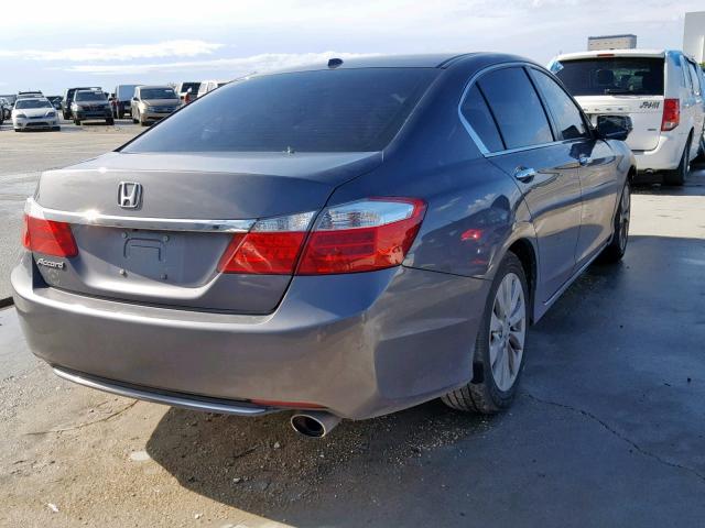 1HGCR2F82FA117417 - 2015 HONDA ACCORD EXL GRAY photo 4