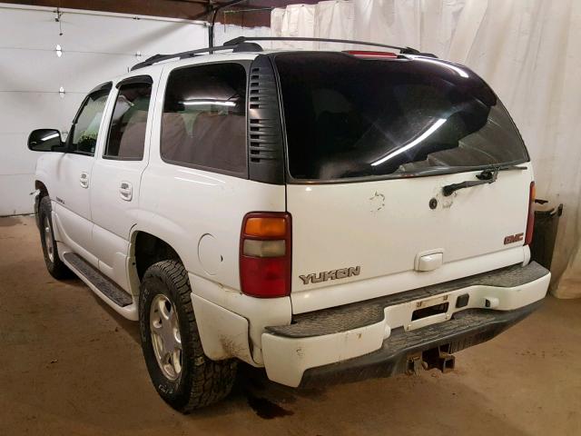 1GKEK63U02J302987 - 2002 GMC DENALI WHITE photo 3