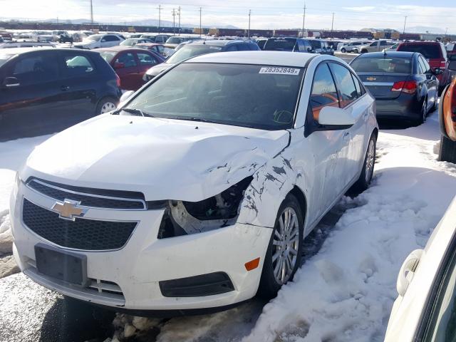 1G1PJ5SC2C7113811 - 2012 CHEVROLET CRUZE ECO WHITE photo 2