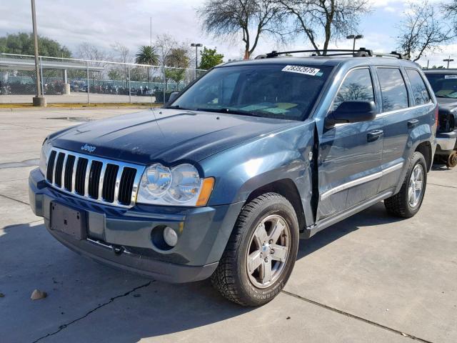 1J8HR58225C584380 - 2005 JEEP GRAND CHER GREEN photo 2