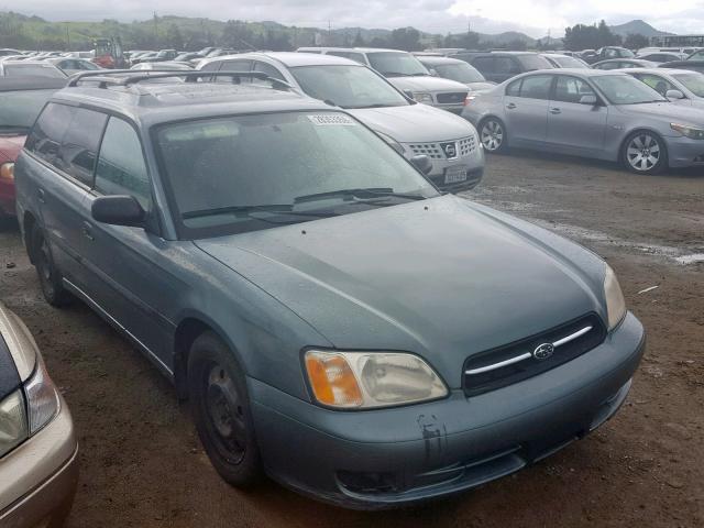 4S3BH6355Y7308618 - 2000 SUBARU LEGACY L GREEN photo 1