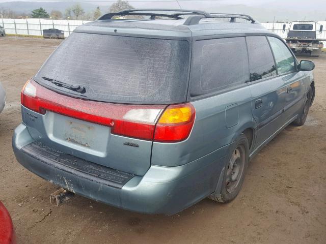 4S3BH6355Y7308618 - 2000 SUBARU LEGACY L GREEN photo 4