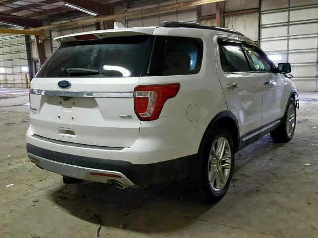 1FM5K8F87GGA06449 - 2016 FORD EXPLORER L WHITE photo 4