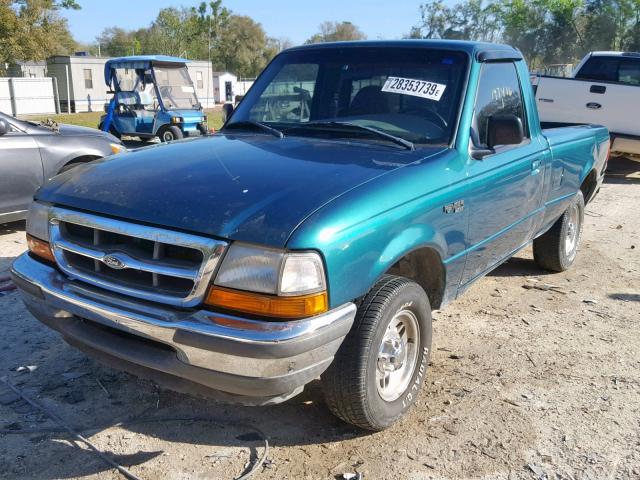 1FTYR10C0WUB23128 - 1998 FORD RANGER GREEN photo 2