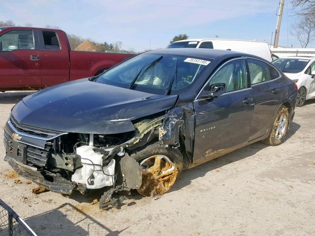 1G1ZB5ST0JF225581 - 2018 CHEVROLET MALIBU LS GRAY photo 2