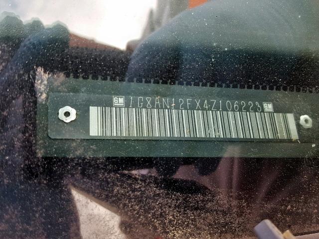 1G8AN12FX4Z106223 - 2004 SATURN ION LEVEL WHITE photo 10