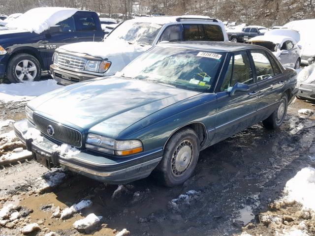 1G4HP52L0SH553136 - 1995 BUICK LESABRE CU GREEN photo 2