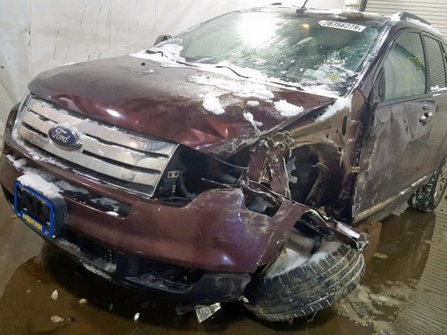 2FMDK3JC7ABA38424 - 2010 FORD EDGE SEL MAROON photo 9