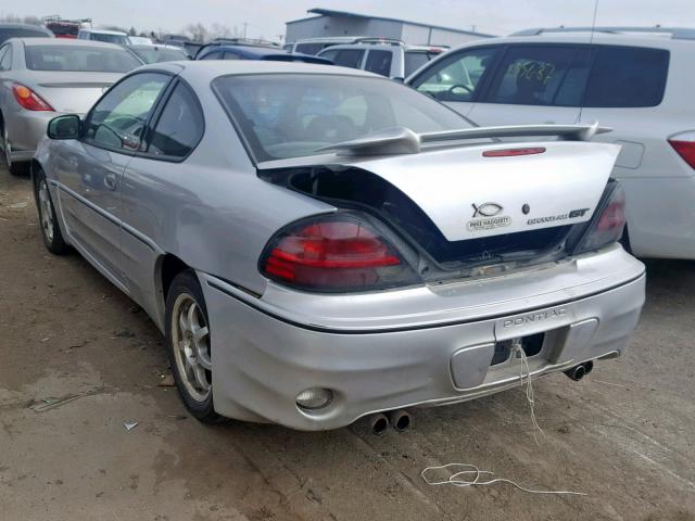 1G2NW12E92C235831 - 2002 PONTIAC GRAND AM G SILVER photo 3