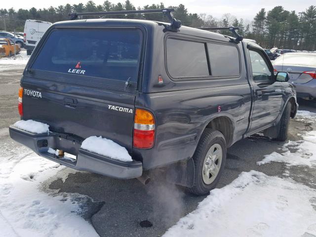 5TENL42N82Z884897 - 2002 TOYOTA TACOMA BLACK photo 4