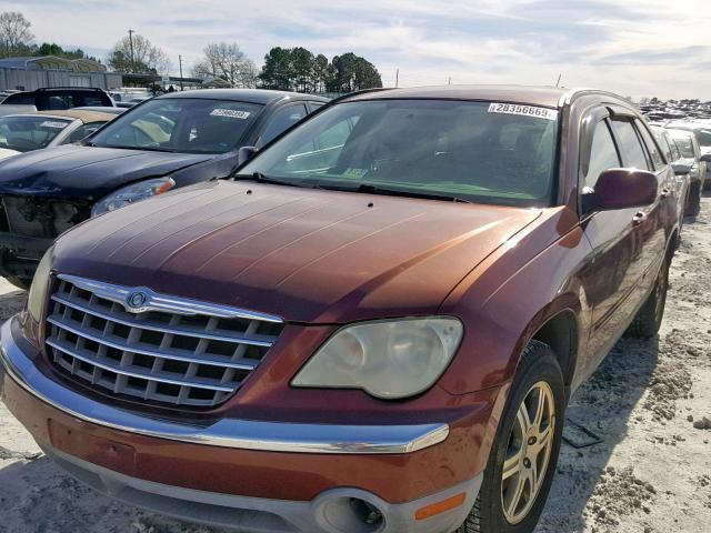 2A8GM68X47R240300 - 2007 CHRYSLER PACIFICA T MAROON photo 2