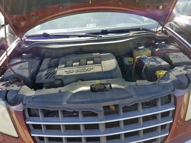 2A8GM68X47R240300 - 2007 CHRYSLER PACIFICA T MAROON photo 7