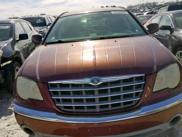 2A8GM68X47R240300 - 2007 CHRYSLER PACIFICA T MAROON photo 9