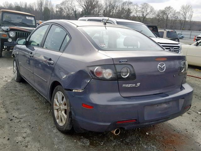 JM1BK323481788685 - 2008 MAZDA 3 S BLUE photo 3