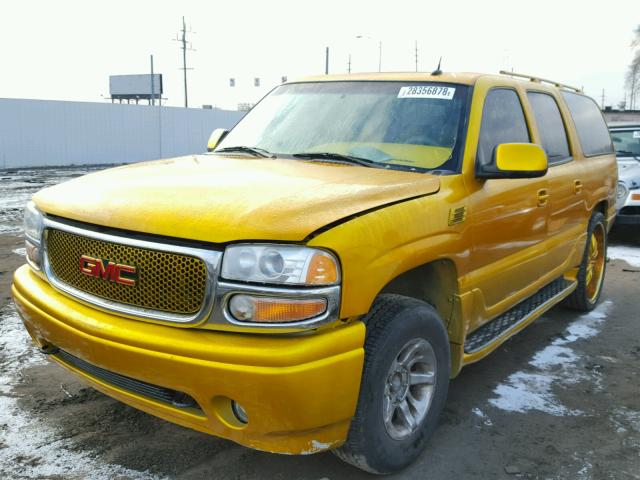 1GKFK66U22J204267 - 2002 GMC DENALI XL GOLD photo 2