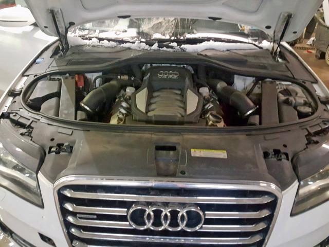 WAURVAFD3CN011328 - 2012 AUDI A8 L QUATT WHITE photo 7