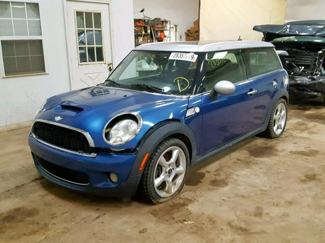 WMWMM33588TP70212 - 2008 MINI COOPER S C BLUE photo 2