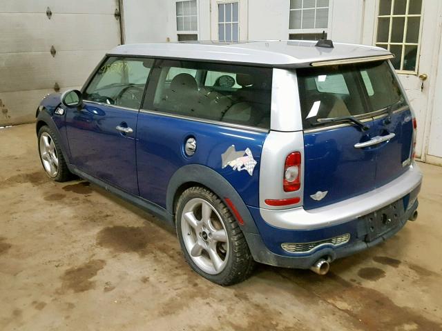 WMWMM33588TP70212 - 2008 MINI COOPER S C BLUE photo 3