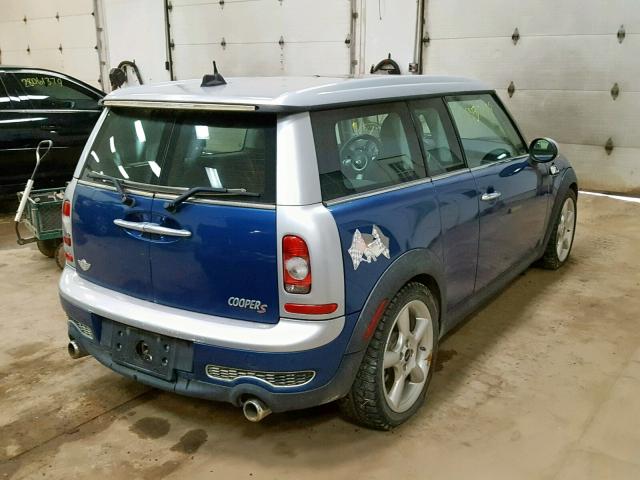 WMWMM33588TP70212 - 2008 MINI COOPER S C BLUE photo 4