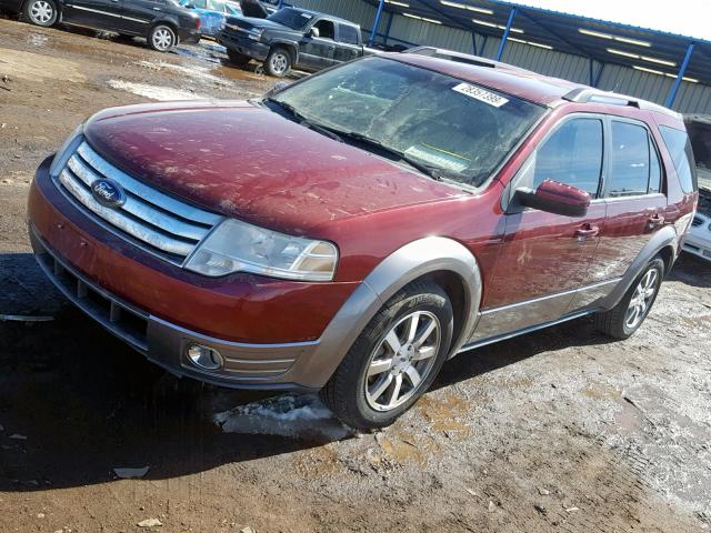 1FMDK05W38GA07743 - 2008 FORD TAURUS X S MAROON photo 2