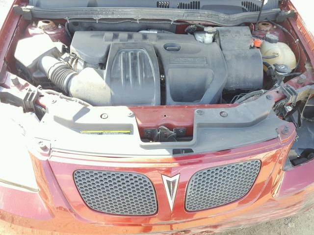 1G2AS18H897271802 - 2009 PONTIAC G5 MAROON photo 7
